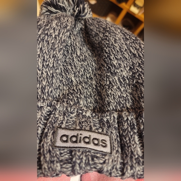 Adidas blue/grey tassel toboggan hat. Could be men's or women's. - Picture 3 of 6